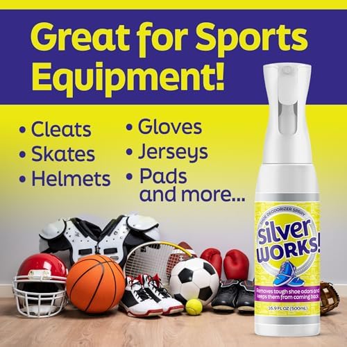 SilverWorks! hypoallergenic shoe freshener for work boots and sports equipment