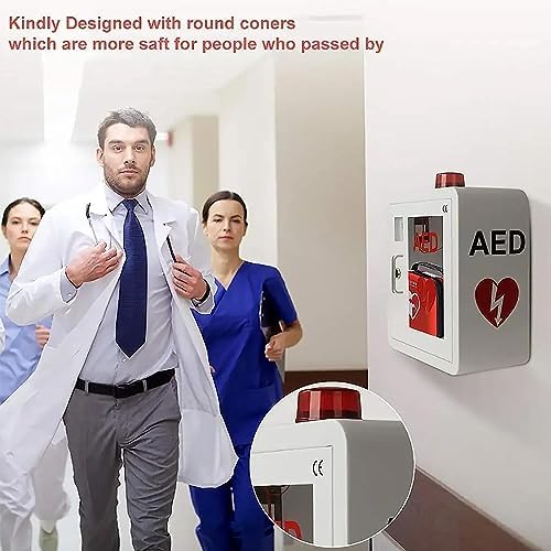 Industrial grade steel AED storage unit for public spaces
