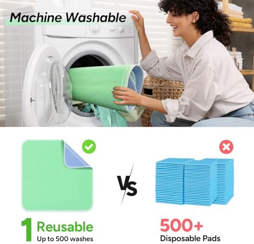 Two pack WhyWorry heavy absorbency bed pads for home care
