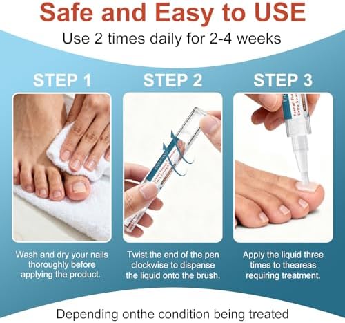 Before and after illustration of nail restoration using ERWCNMIE repair pens.