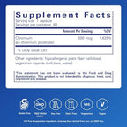 Full packaging view of imported trace mineral chromium for healthy glucose and carbohydrate metabolism.