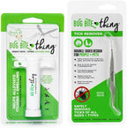 Bug Bite Thing Suction Tool and Tick Remover Combo Pack front view showing white extraction pump and stainless steel tool