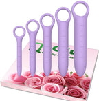 QoQiu 5-Pack silicone pelvic floor dilators set front view