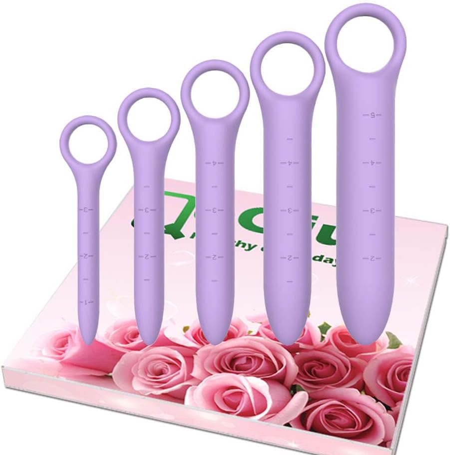 QoQiu 5-Pack silicone pelvic floor dilators set front view