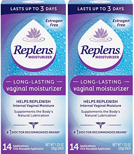 Replens estrogen free vaginal moisturizing gel with reusable applicator kit