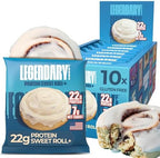 Legendary Foods Cinnamon Roll 22g Protein Bars – Gluten-Free, Low Carb Meal Option – Sweet Zero Sugar Snack, Keto-Friendly – 10-Pack High Protein Pre- or Post-Workout Nutrition Bars - Image 2