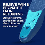 Side profile of Dr. Scholl's orthotic insoles highlighting the reinforced arch structure.