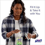 PURELL Advanced Hand Sanitizer Naturals + Refillable Aluminum Bottles, (2) 2 fl oz Travel-Size Bottles (Shipped Empty) and (1) 24 fl oz Refill (Pack of 1) – 3282-12KIT-EC - Image 3