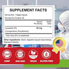 Novafun natural tomato antioxidant dietary supplement bottle side label details