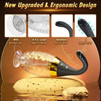 Remote control and bendable silicone nozzle for electric enema bulb set.