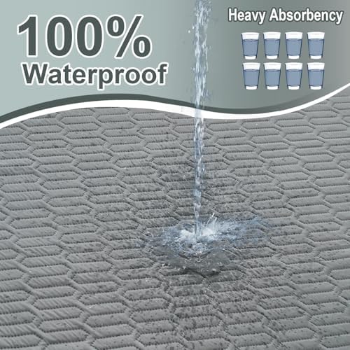 Inooro mattress protector underpad being folded easily for lightweight travel storage and portability.