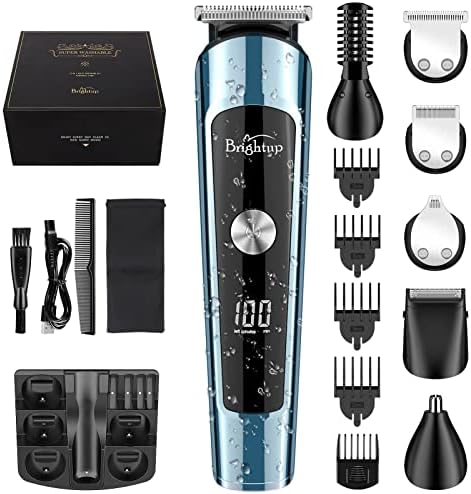 Brightup all in one grooming set with USB charging cable and travel bag