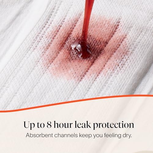 Top view of Cora 36 pack regular absorbency menstrual pads