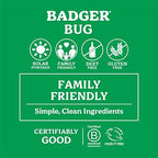 Badger family friendly vegan mosquito spray highlighting the organic citronella logo