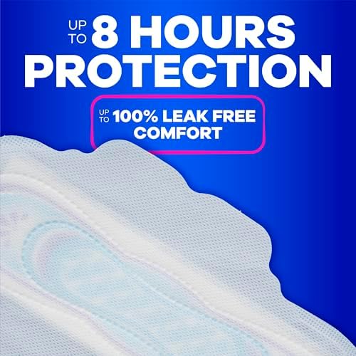 Always Ultra Thin unscented pads showing the Flexi-Wings and leak protection core.