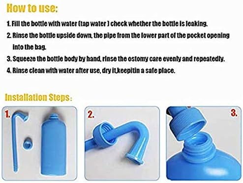 Portable personal hygiene medical wash bottle for ostomy pouch irrigation