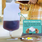 Mikacare medical grade silicone enema kit with 6 foot long tubing and flow control valve.