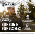 Sovereign Silver Bio-Active Silver Hydrosol 10 ppm liquid supplement details.