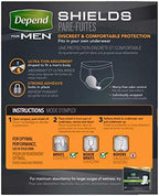Depend premium imported male underwear liners for light drips and dribbles secure placement display