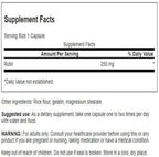Swanson Rutin 250 Milligrams supplement label showing ingredients and serving size