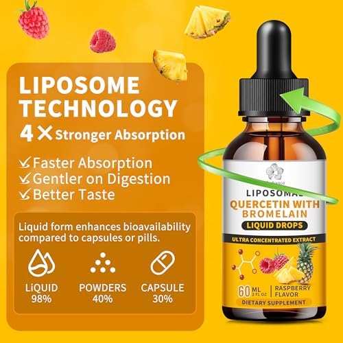 Authentic USA imported liposomal quercetin container with protective seal