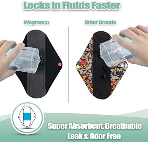 Wegreeco mini wet bag for storing reusable cloth pads while traveling.