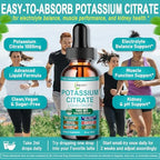 JINGYAT high absorption liquid potassium supplement 1000mg bottle showing supplement facts