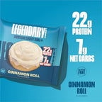 Legendary Foods Cinnamon Roll 22g Protein Bars – Gluten-Free, Low Carb Meal Option – Sweet Zero Sugar Snack, Keto-Friendly – 10-Pack High Protein Pre- or Post-Workout Nutrition Bars - Image 4