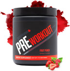 Sculpt Nation V Shred PreWorkout Fruit Punch front view for energy and endurance.