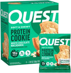 Quest Nutrition White Chocolate Macadamia Protein Cookie 4 Count front packaging