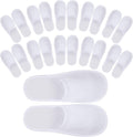 Tbestmax disposable spa slippers front view highlighting the premium closed toe white fleece design.