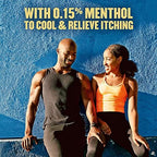 Gold Bond mentholated body powder for athletes and humidity protection.