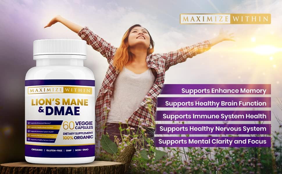 Supplement facts and nutritional values of Maximum Slim brain booster capsules.