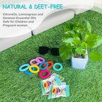 Child wearing BuggyBands mosquito repellent bracelet for outdoor protection
