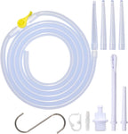 Eukeston Enema Kit Replacement Part front view showing 6.6 foot silicone hose and accessories.