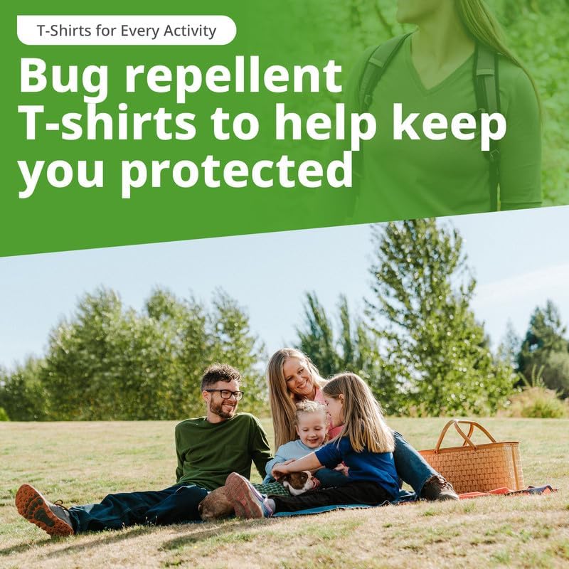 Close up of Insect Shield shirt fabric features and ventilation mesh