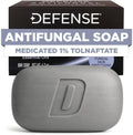Defense Soap Antifungal Medicated Bar front view packaging for jock itch relief.