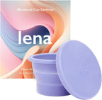 Lena Cleaning Container Light Purple front view for menstrual cup sanitizing