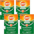 SC Johnson OFF! Deep Woods Insect Repellent Towelettes four pack front view showing the product box.