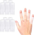 Salbsever silicone finger sleeves protectors front view pack of ten transparent gel cushions