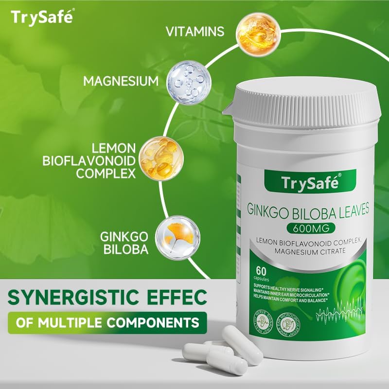 TrySafe Ginkgo biloba and lemon bioflavonoid complex capsules.