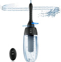 Zatsaog automatic rotating anal douche front view showing 5 spout nozzle and silicone bulb.