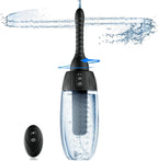 Zatsaog automatic rotating anal douche front view showing 5 spout nozzle and silicone bulb.