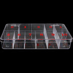 Beauticom 11 space clear nail art tip organizer front view