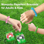 Assorted colors of BuggyBands insect repellent wristbands
