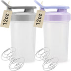 Tilcore 12oz protein shaker cup with stainless steel mixing insert for smooth shakes