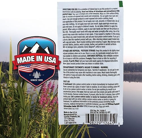 CoreTex Bug X 30 travel size insect repellent packets spread out