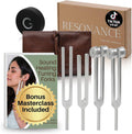 Enso Sensory Resonance Tuning Fork Healing Set front view showcasing four premium aluminum alloy instruments
