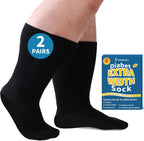 Powbrace Wide Diabetic Socks front view for swollen feet support