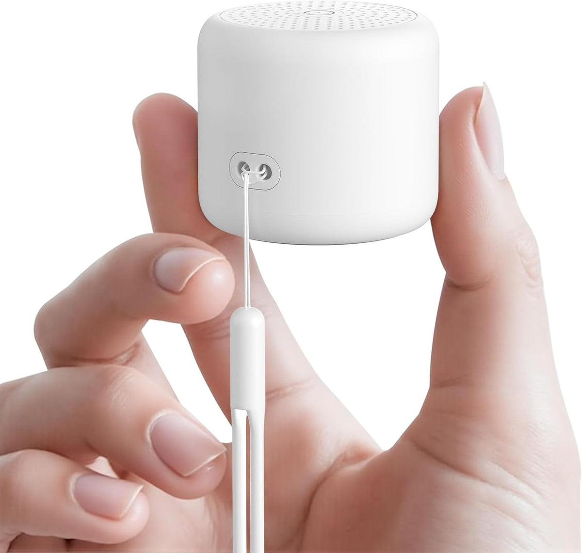 SMILEBOP portable white noise sound machine front view in white